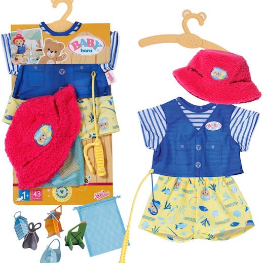 ZAPF Creation Baby Born Ρουχαλάκια Teddy Angler Outfit