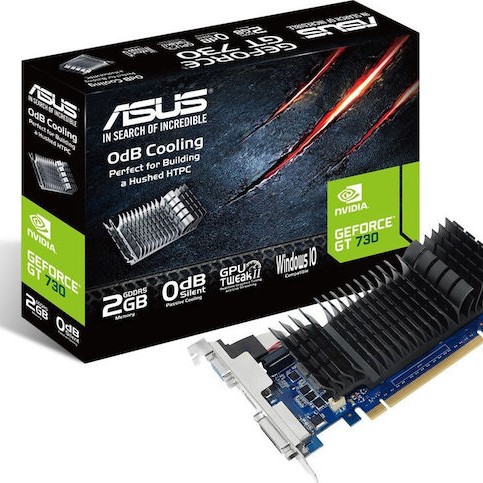 Asus GeForce GT 730 2GB GDDR5 Silent with Brackets Κάρτα Γραφικών