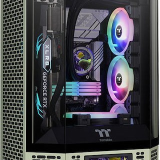 Thermaltake The Tower 300 Micro Tower Κουτί Υπολογιστή με Πλαϊνό Παράθυρο και RGB Φωτισμό Matcha Green