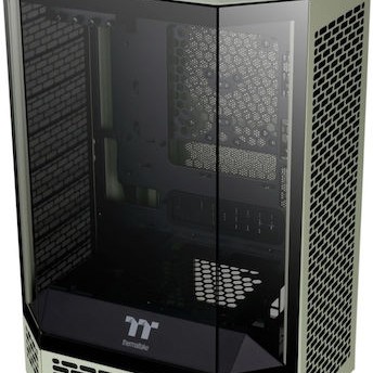Thermaltake The Tower 300 Micro Tower Κουτί Υπολογιστή με Πλαϊνό Παράθυρο και RGB Φωτισμό Matcha Green