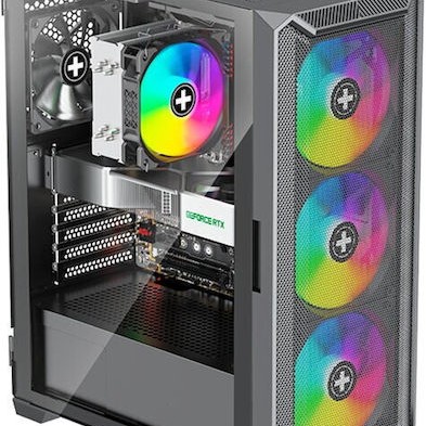 Xilence Xilent Blade II ARGB XG161 Gaming Midi Tower Κουτί Υπολογιστή με Πλαϊνό Παράθυρο Μαύρο