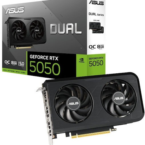 Asus GeForce RTX 5050 8GB GDDR6 Dual OC Edition Κάρτα Γραφικών