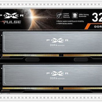 Silicon Power XPower Pulse DDR4 32GB RAM με 2x16GB Modules και Ταχύτητα 3200 για Desktop