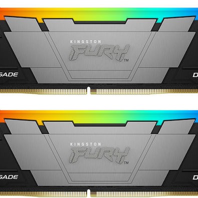 Kingston Fury Renegade Rgb DDR4 16GB RAM με 2x8GB Modules και Ταχύτητα 3200 για Desktop