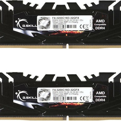 G.Skill Flare X DDR4 32GB RAM με 2x16GB Modules και Ταχύτητα 3200 για Desktop