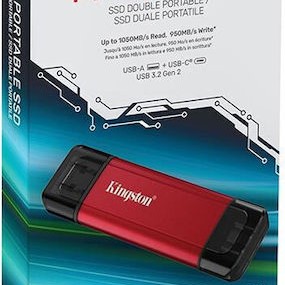 Kingston 2.0TB USB 3.2 SSD Stick με σύνδεση USB-C Μαύρο
