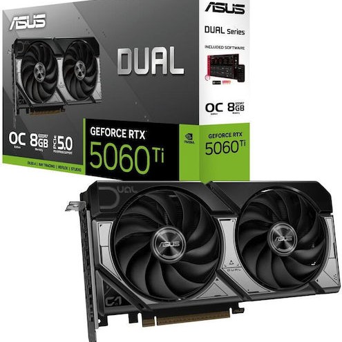Asus GeForce RTX 5060 Ti 8GB GDDR7 Dual OC Κάρτα Γραφικών