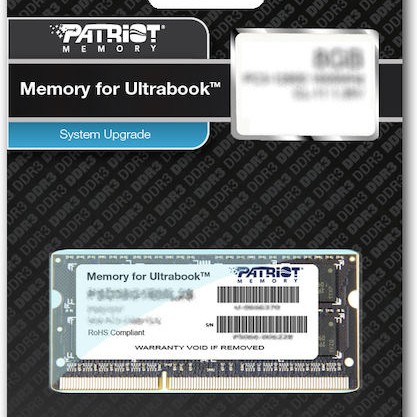 Patriot DDR3L με Module 1x8GB και Ταχύτητα 1600 για Laptop