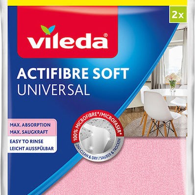 Vileda Σπογγοπετσέτες Γενικής Χρήσης Γκρι 30x26εκ. 2τμχ