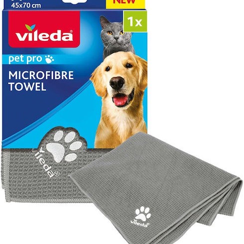 Vileda Πετσέτα Σκύλου Γκρι 45x70cm