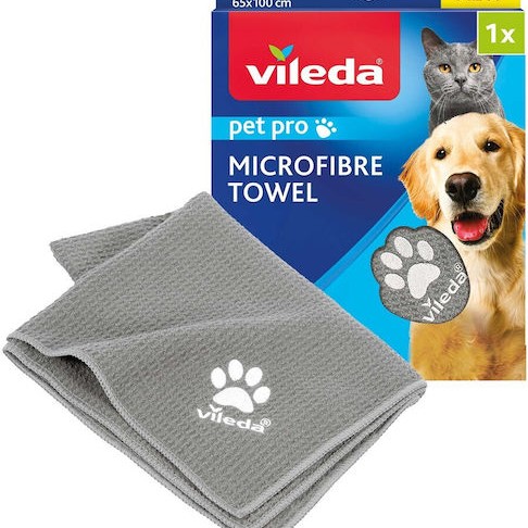 Vileda Πετσέτα Σκύλου Γκρι 65x65cm