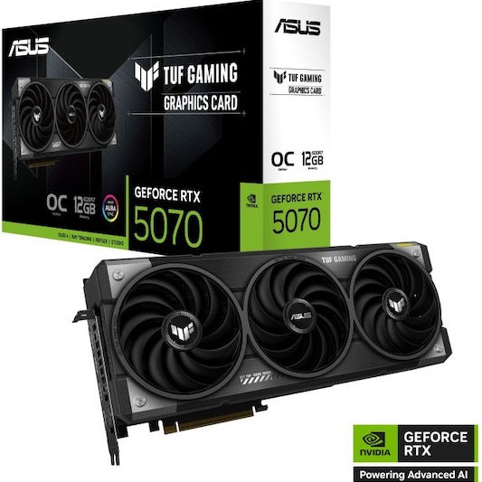 Asus GeForce RTX 5070 12GB GDDR7 TUF Gaming OC Κάρτα Γραφικών