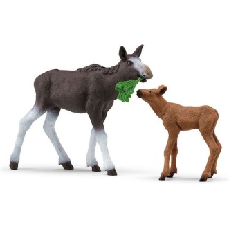 Schleich-S Παιχνίδι Μινιατούρα Wild Life Moose Family