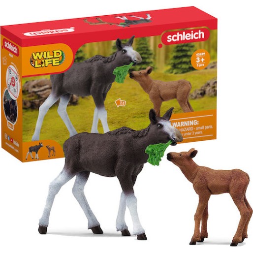 Schleich-S Παιχνίδι Μινιατούρα Wild Life Moose Family
