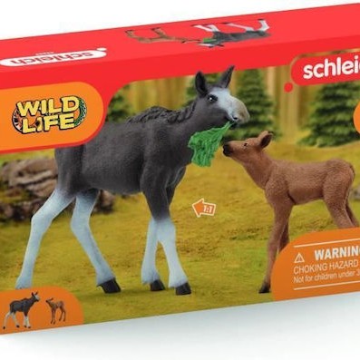 Schleich-S Παιχνίδι Μινιατούρα Wild Life Moose Family