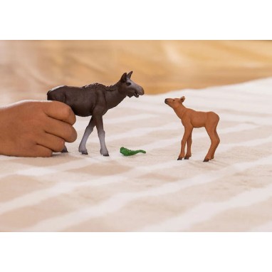 Schleich-S Παιχνίδι Μινιατούρα Wild Life Moose Family