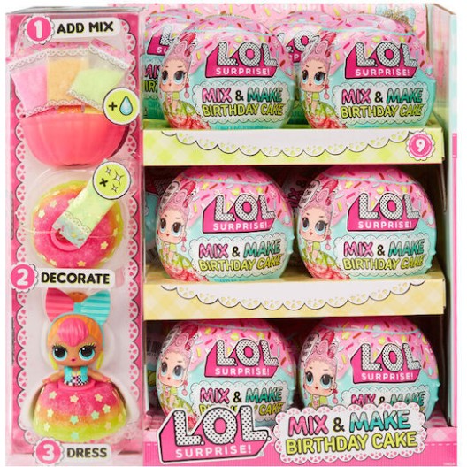 MGA Παιχνίδι Μινιατούρα Mix & Make Birthday Cake Lol Surprise για 3+ Ετών (Διάφορα Σχέδια) 1τμχ