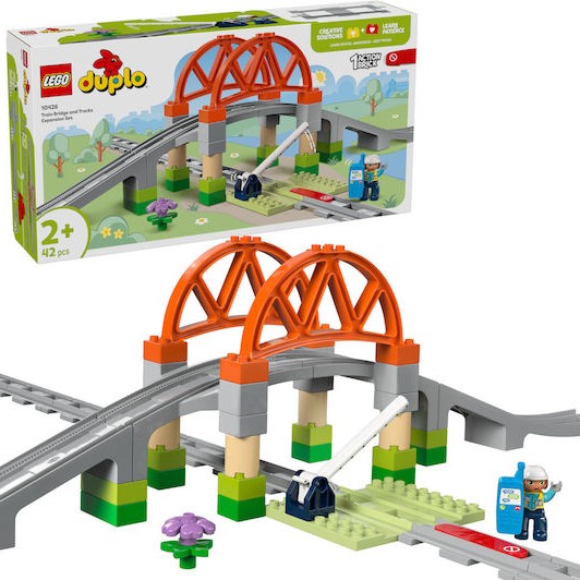 Lego Duplo Train Bridge and Tracks Expansion Set για 2+ Ετών 42τμχ