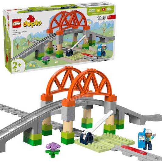 Lego Duplo Train Bridge and Tracks Expansion Set για 2+ Ετών 42τμχ