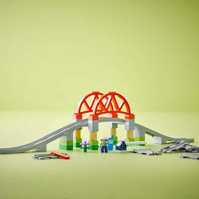 Lego Duplo Train Bridge and Tracks Expansion Set για 2+ Ετών 42τμχ