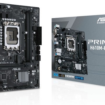 Asus Prime H610M-R D4 Motherboard Micro ATX με Intel 1700 Socket 90MB1B40-M0ECY0