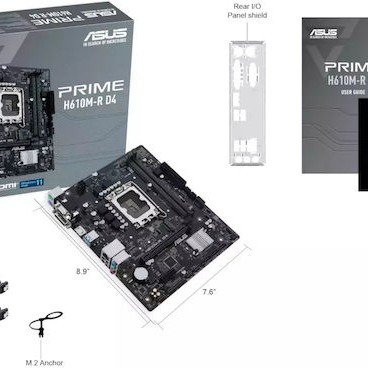 Asus Prime H610M-R D4 Motherboard Micro ATX με Intel 1700 Socket 90MB1B40-M0ECY0