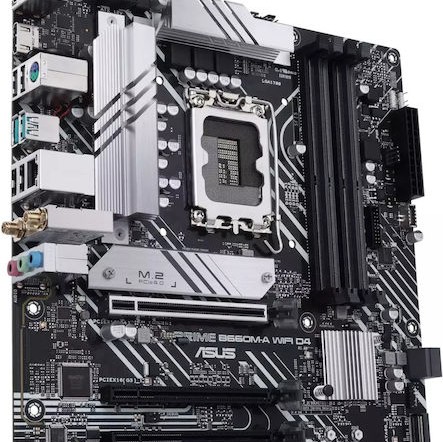 Asus Prime B660M-A WiFi D4 Motherboard Micro ATX με Intel 1700 Socket 90MB1AE0-M0EAY0