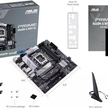 Asus Prime B660M-A WiFi D4 Motherboard Micro ATX με Intel 1700 Socket 90MB1AE0-M0EAY0
