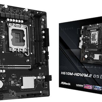 ASR H610M-HDV/M.2 D5 rev. 5.0 Motherboard Micro ATX με Intel 1700 Socket 90-MXBTU0-A0UAYZ