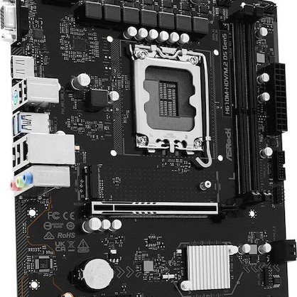ASR H610M-HDV/M.2 D5 rev. 5.0 Motherboard Micro ATX με Intel 1700 Socket 90-MXBTU0-A0UAYZ