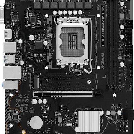 ASR H610M-HDV/M.2 D5 rev. 5.0 Motherboard Micro ATX με Intel 1700 Socket 90-MXBTU0-A0UAYZ