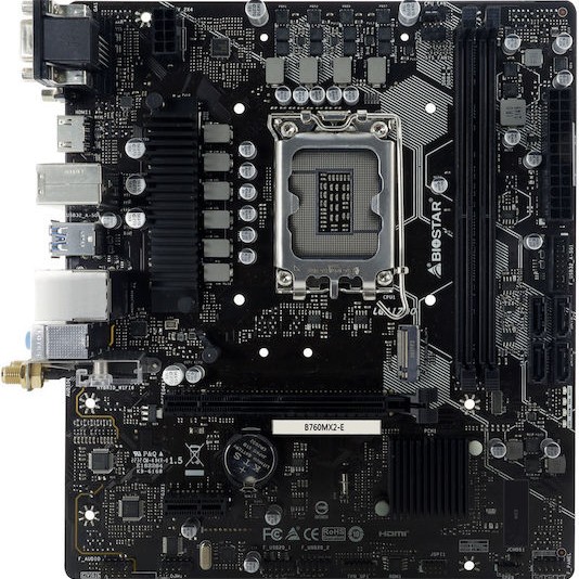 Biostar B760MX2-E DDR5 rev. 1.0 Motherboard Micro ATX με Intel 1700 Socket