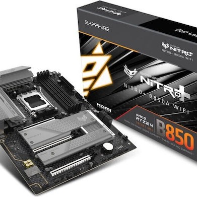 Sapphire Nitro+ B850A WiFi 7 Motherboard ATX με AMD AM5 Socket 52123-03-40G