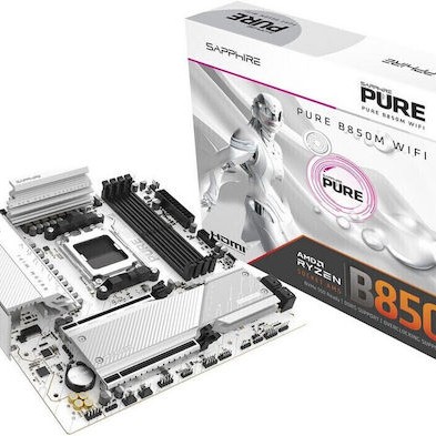 Sapphire Pure B850M WIFI Motherboard Micro ATX με AMD AM5 Socket 52123-02-40G