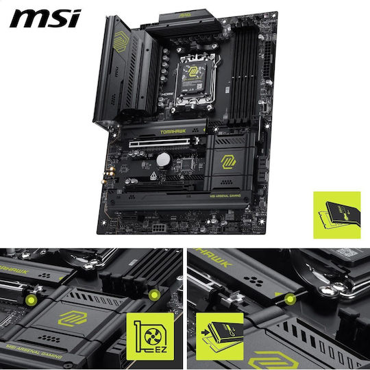 MSI MAG B850 TOMAHAWK WIFI Motherboard ATX με AMD AM5 Socket 7E53-001R