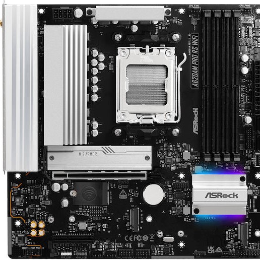 ASRock A620AM Pro RS WiFi Motherboard Micro ATX με AMD AM5 Socket 90-MXBSW0-A0UAYZ