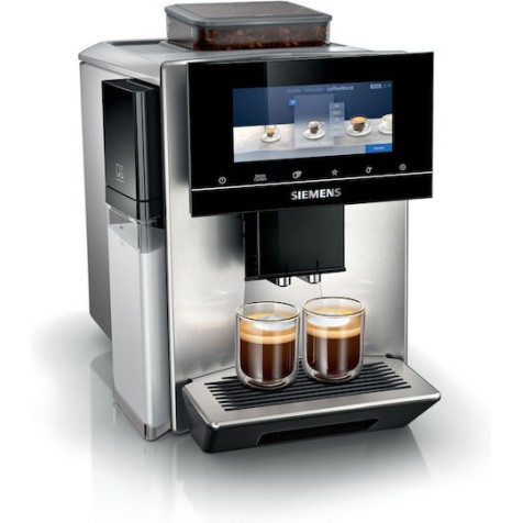 Siemens Eq.900 Plus Αυτόματη Μηχανή Espresso 1500W Πίεσης 19bar για Cappuccino με Μύλο και Wi-Fi Ασημί
