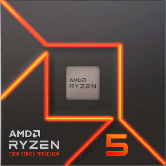 AMD Ryzen 5 7400 4.3GHz Επεξεργαστής 6 Πυρήνων για Socket AM5 σε Κουτί με Ψύκτρα