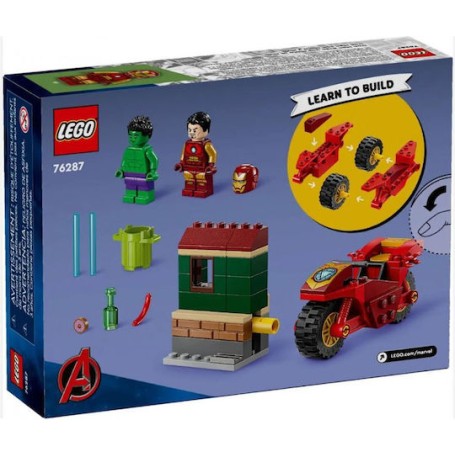 Lego Marvel Iron Man with Bike and the Hulk για 4+ Ετών 68τμχ