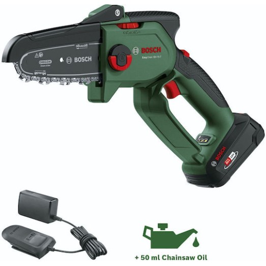 Bosch Κλαδευτικό Αλυσοπρίονο Μπαταρίας 1x2.5Ah 18V 1.7kg με Λάμα 15cm