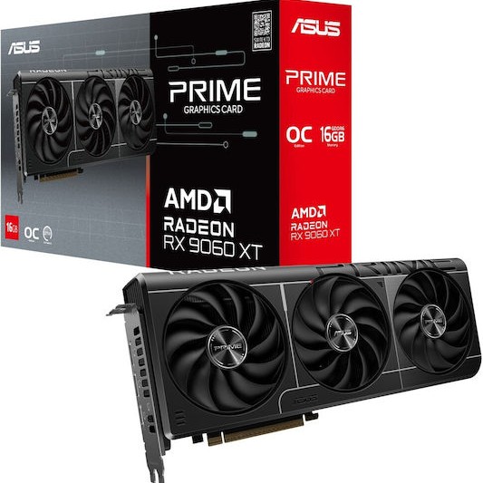Asus Radeon RX 9060 XT 16GB GDDR6 Prime OC Edition Κάρτα Γραφικών