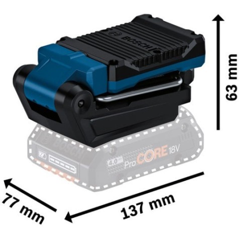 Bosch Προβολέας Εργασίας Μπαταρίας LED με Φωτεινότητα έως 800lm