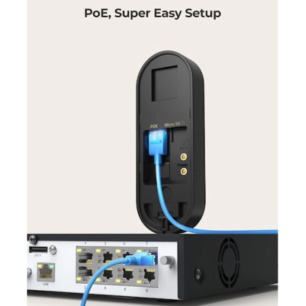 Reolink Κουδούνι Πόρτας Συμβατό με Alexa Μαύρο