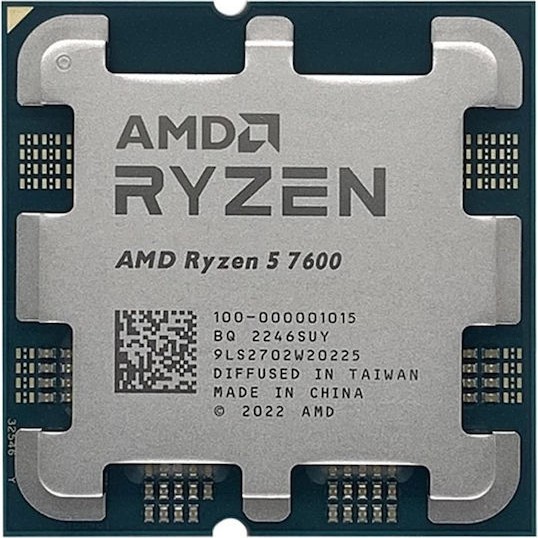 AMD Ryzen 5 7600 3.8GHz Επεξεργαστής 6 Πυρήνων για Socket AM5 Tray