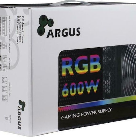 Inter-Tech Argus RGB II 600W Μαύρο Τροφοδοτικό Υπολογιστή Full Wired 80 Plus Bronze