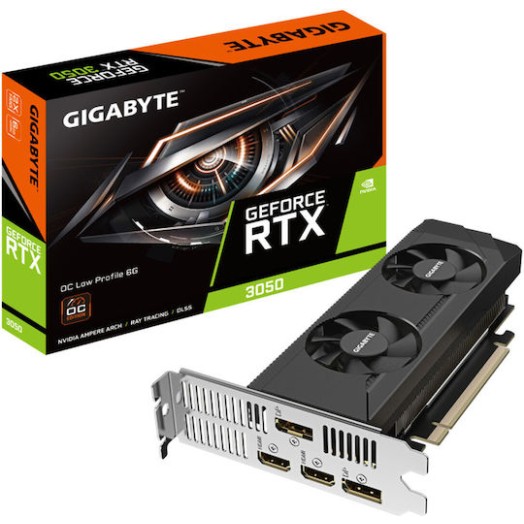 Gigabyte GeForce RTX 3050 6GB GDDR6 OC Low Profile 6G Κάρτα Γραφικών