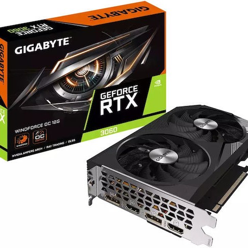 Gigabyte GeForce RTX 3060 rev. 2.0 12GB GDDR6 Windforce OC Κάρτα Γραφικών