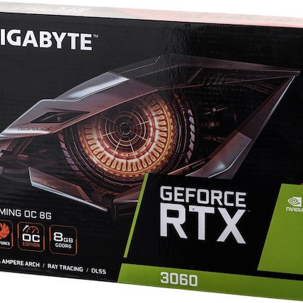 Gigabyte GeForce RTX 3060 rev. 2.0 8GB GDDR6 GAMING OC Κάρτα Γραφικών