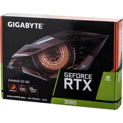 Gigabyte GeForce RTX 3060 rev. 2.0 8GB GDDR6 GAMING OC Κάρτα Γραφικών