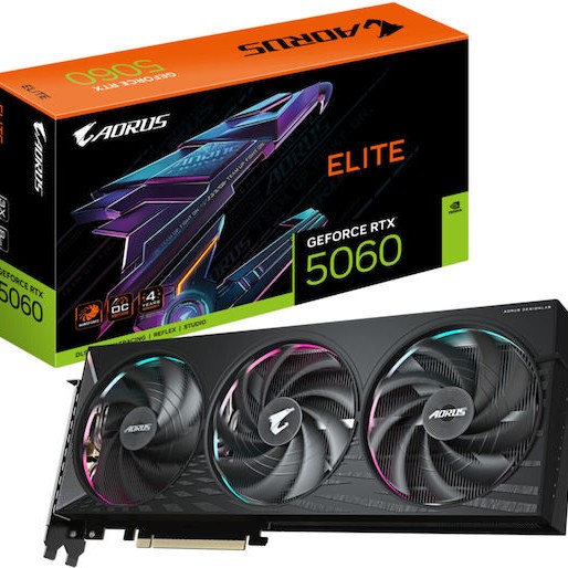 Gigabyte GeForce RTX 5060 8GB GDDR7 Aorus Elite Κάρτα Γραφικών